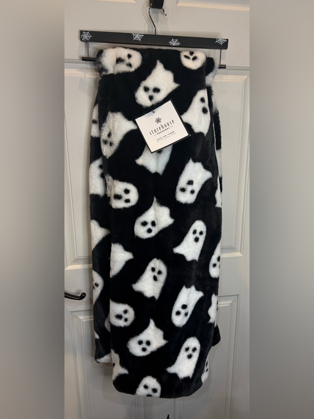 Storehouse Seasonal Ghost Faux Fur Throw 50” x 70”